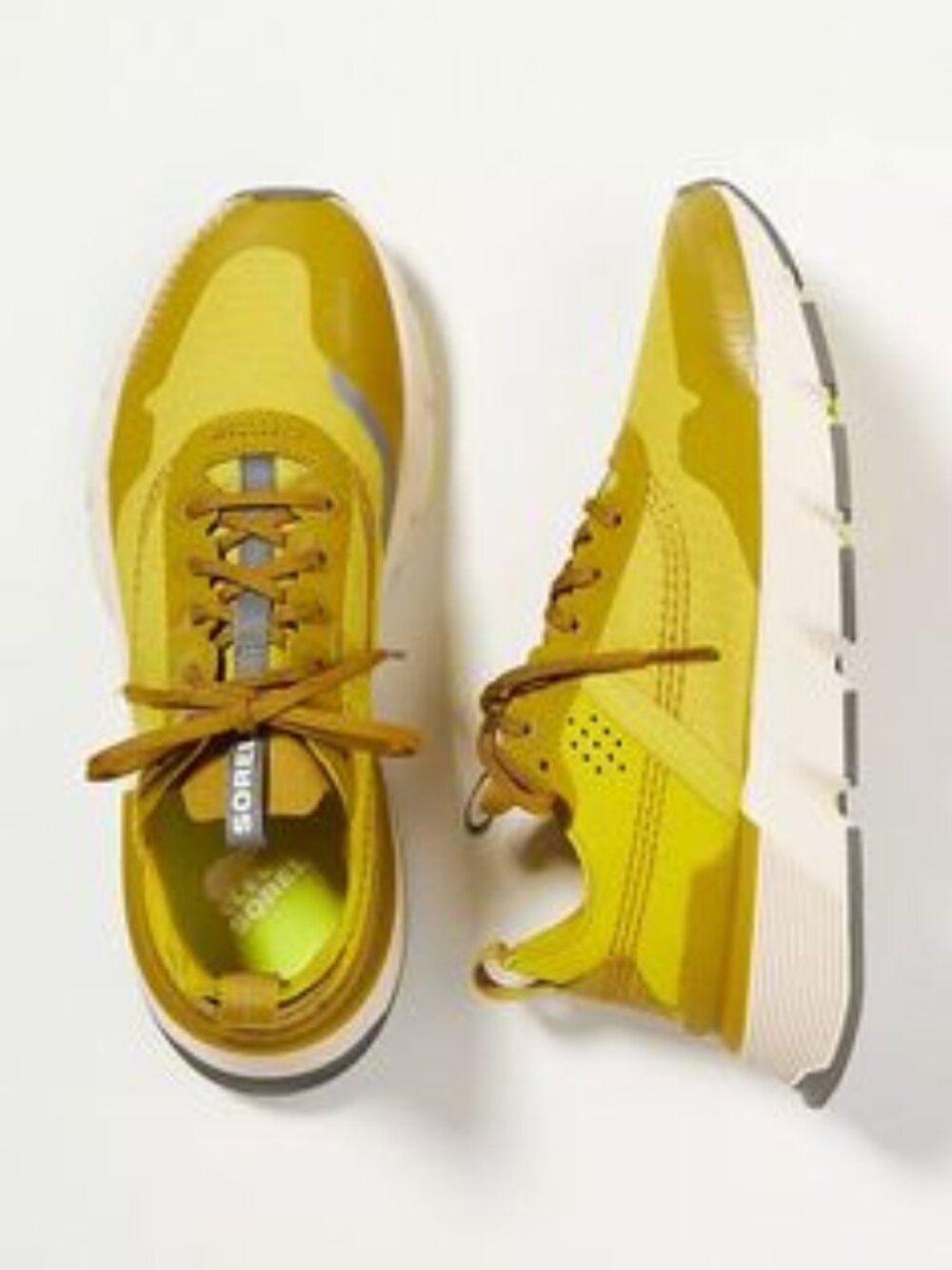 Sorel Women's Mustard Yellow Kinetic Rush Ripstop Sneaker Shoes Size 5.5